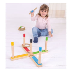 Wooden Quoits - Outdoor Garden Game-Active Games,Additional Need,Bigjigs Toys,Garden Game,Gross Motor and Balance Skills,Helps With,SCOTEXCEL,Seasons,Summer,Teen Games-Learning SPACE