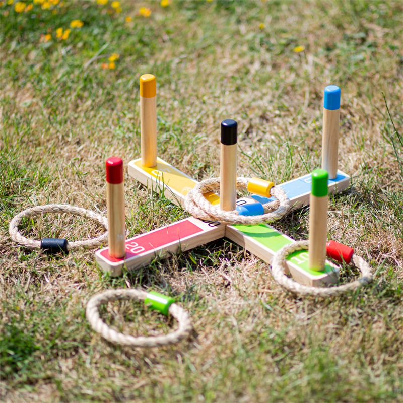 Wooden Quoits - Outdoor Garden Game, Learning SPACE
