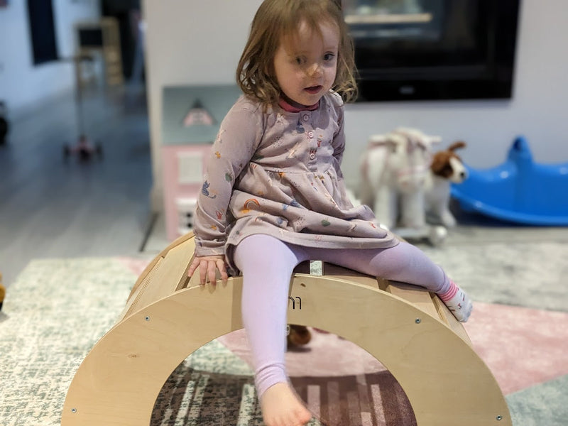 Wooden Slat Rocker Board, Sensory toy Learning SPACE