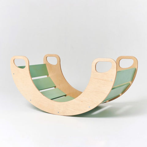 Wooden Slat Rocker Board-Additional Need,AllSensory,Balancing Equipment,Best Seller,Bounce & Spin,Calming & Anxiety,Early Years Sensory Play,Gross Motor and Balance Skills,Helps With,Matrix Group,Movement Breaks,Proprioceptive,Rocking,Sensory Processing Disorder,Sensory Seeking,Vestibular-Green-01.006.16.001-Learning SPACE