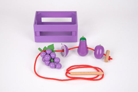 Wooden Sorting Fruit & Vegetable Crates - Play Food, Learning SPACE