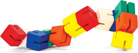 Wooden Twist and Lock Blocks Fidget Toy, Learning SPACE