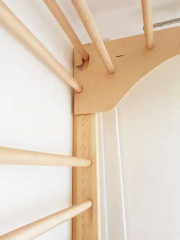 Wooden Wall Bars with Accessories - Gross Motor Aid-Exercise,Gross Motor and Balance Skills,Indoor Swings,Sensory Climbing Equipment-Learning SPACE