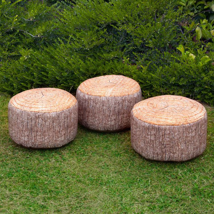 Woodland Tree Stump Stool Bean Bag Set (3 Pack), Learning SPACE