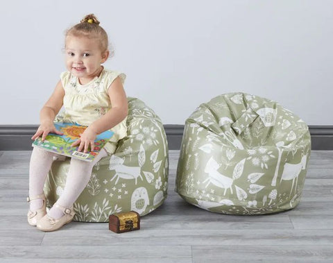Woodlands Wipeable Vinyl Bean Bags (2Pk), Learning SPACE