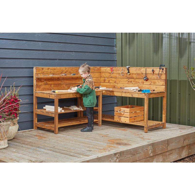 Woodwork Corner Bench - Worktop H48Cm, Learning SPACE
