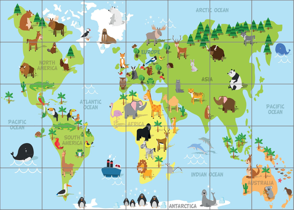 World Map Playmat for Programmable Robots, Learning SPACE