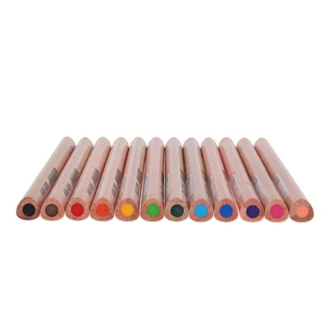 World of Colour Jumbo Triangle Easy Grip Colour Pencils 12 Pack, Learning SPACE