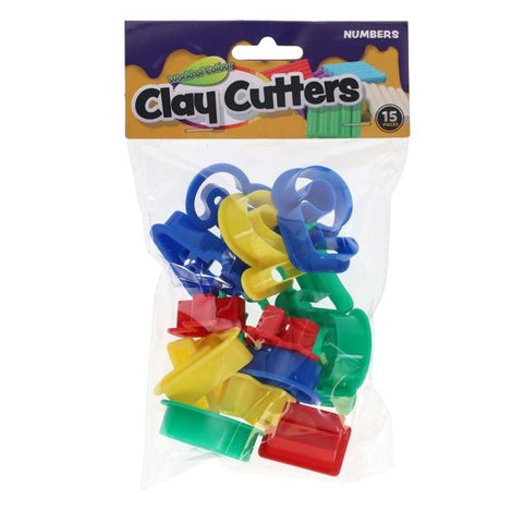 World of Colour Pkt.15 Clay Cutters - Numbers & Symbols, Learning SPACE