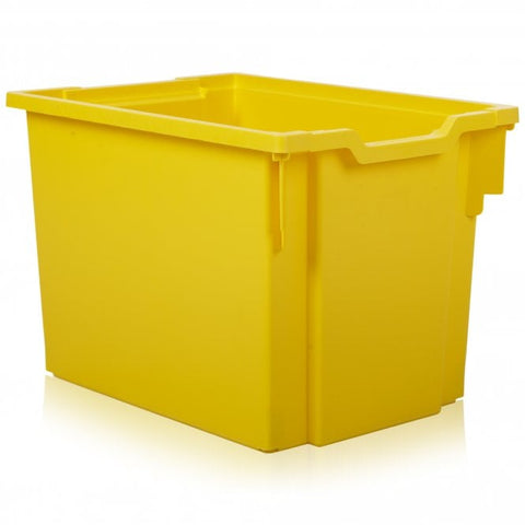 Yellow 30L Plastic Storage Box with Lid-Stock,Storage,Storage Bins & Baskets,Wellbeing Furniture-Learning SPACE