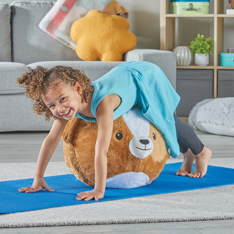 Yoga Ball Buddy with BubblePlush™ – Puppy or Penguin, Learning SPACE
