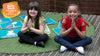 Yoga Position Indoor/Outdoor 32 Mini Placement Carpets with holdall, Learning SPACE