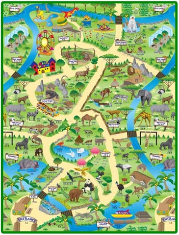 Zoo Park Play Mat (1M or 2M), Learning SPACE