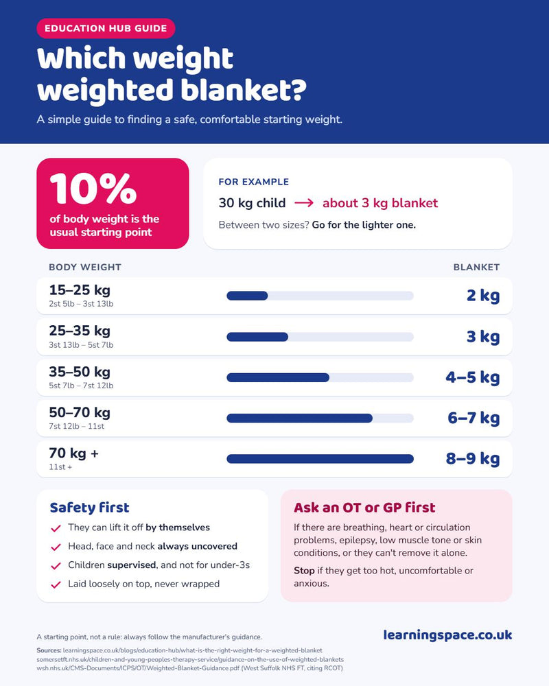 Additional Blanket Weights (For Adjustable Weighted Blankets), Learning SPACE