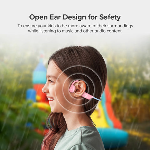myFirst Headphones AirWaves – Safe Air Conduction Headphones for Kids, Learning SPACE