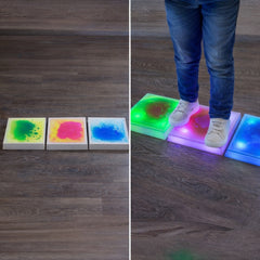 LED Liquid Floor Pod - Square Set of 3, Learning SPACE