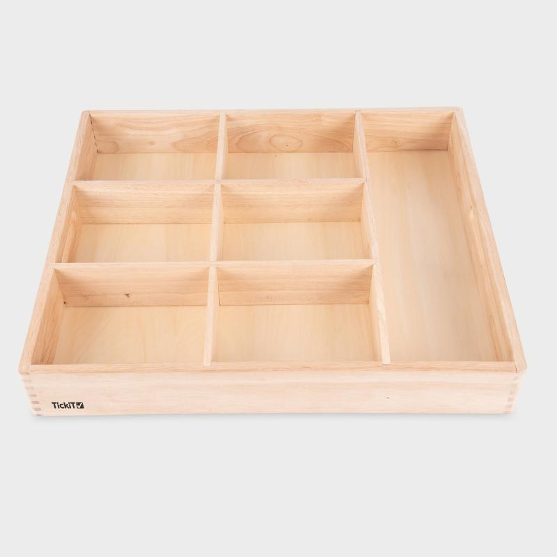Wooden Sorting Tray - 7 Way, Learning SPACE