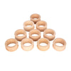 Natural Wooden Napkin Rings - Pk10, Learning SPACE