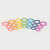 Rainbow Wooden Rings - Pk21, Learning SPACE