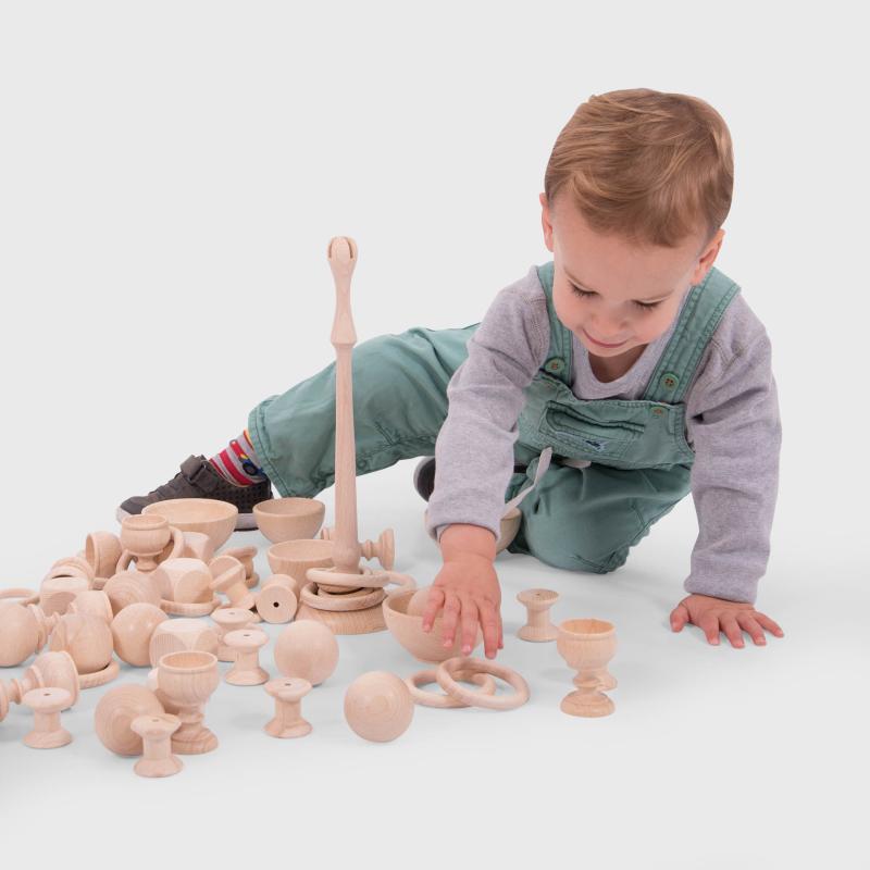 Natural Wooden Rings - Pk10, Learning SPACE