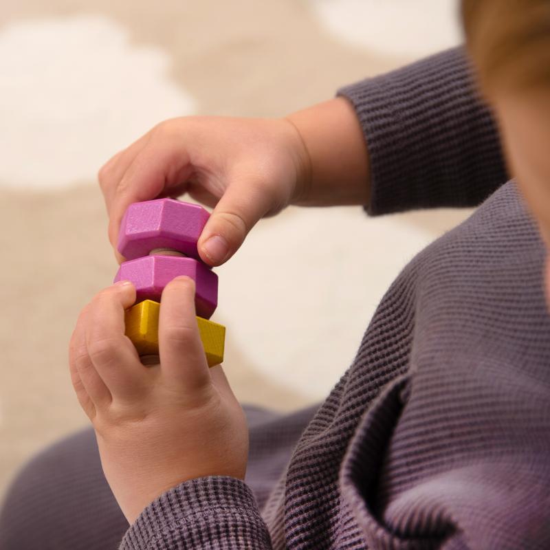Rainbow Wooden Nuts & Bolts - Pk7, Learning SPACE
