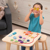 Rainbow Wooden Lacing Shapes - 28 pieces + 1 lace, Learning SPACE