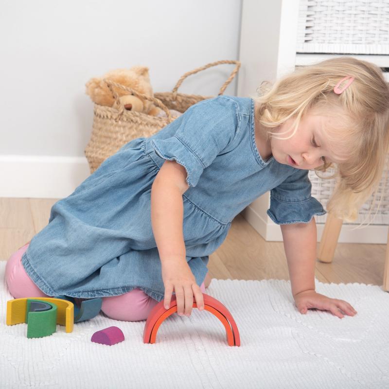 Wooden Rainbow Stacking Arches - Great For Montessori And Nurture Rooms, Learning SPACE