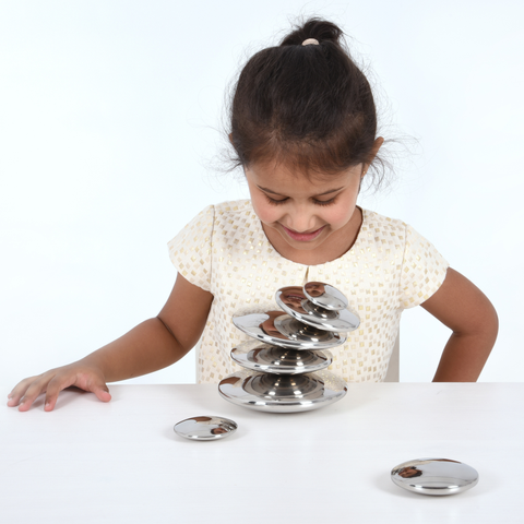 Sensory Reflective Silver Buttons - Pk7