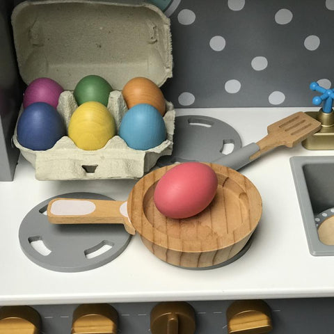 Rainbow Wooden Eggs, Learning SPACE