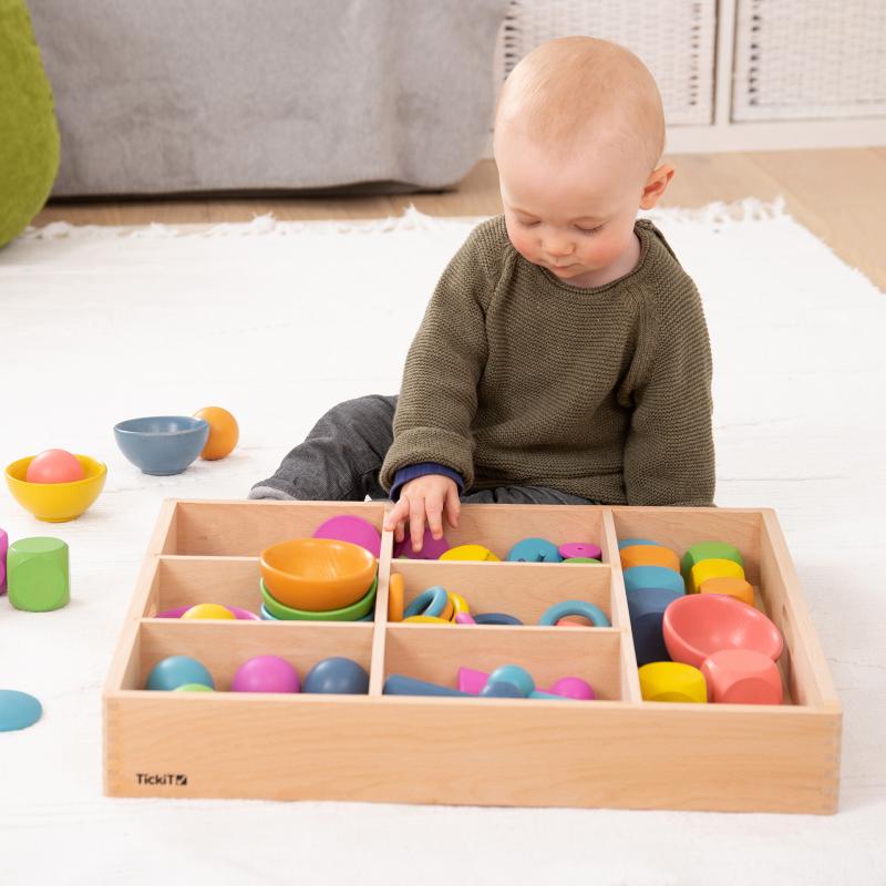 Wooden Sorting Tray - 7 Way, Learning SPACE