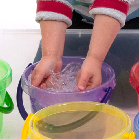 Translucent Colour Bucket Set - Pk6
