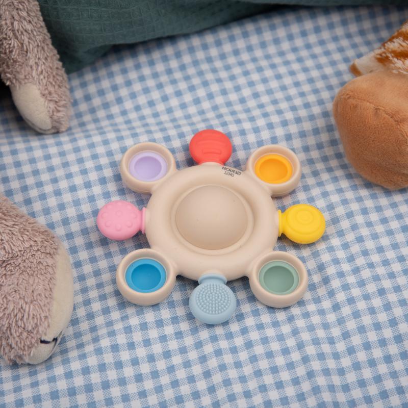 Silisoft Pop Teether (Rainbow), Pacifiers, Teethers & Teething Relief Learning SPACE