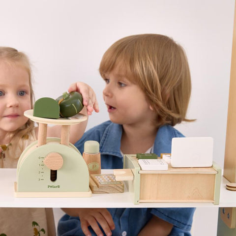 Cash Register Role Play Toy-Imaginative Play,Kitchens & Shops & School,Money,Play Kitchen Accessories,Role Play,Wooden Toys-Learning SPACE