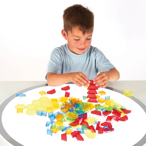 Translucent Hollow Pattern Blocks - Pk180