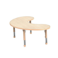 Horseshoe Height Adjustable Table - Wood Finish, Learning SPACE